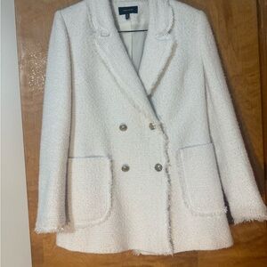 Karen Millen White Tweed Blazer, Perfect Condition, Size 10